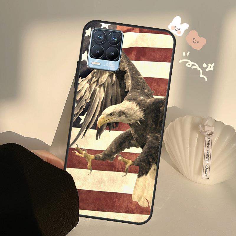 Американский флаг США Орел Чехол Для Realme C71 C63 C61 C55 C51 C53 C25 C65 C67 C75 11 12 13 14 15 Pro Plus GT6 GT7 Pro