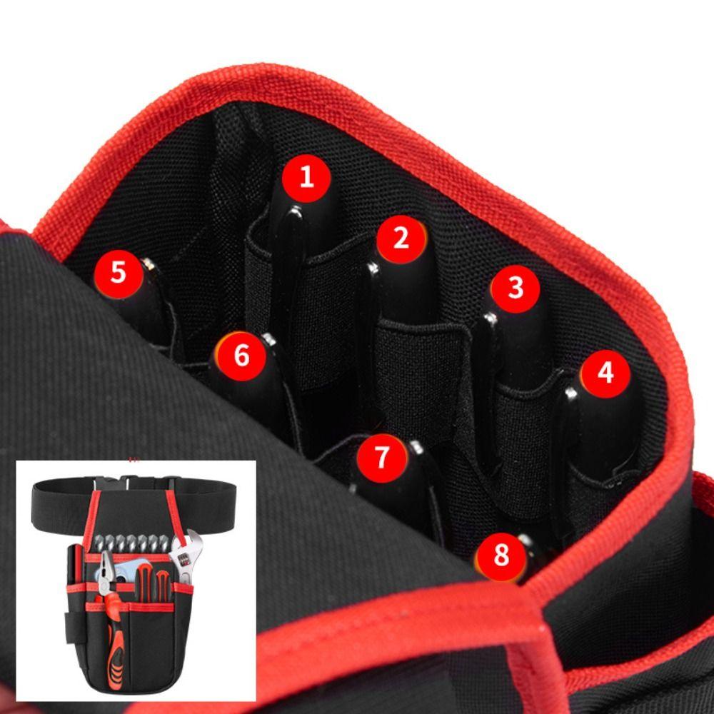 Wear-resistant Tool Waist Pack Multi-pocket Tools Storage Bag Durable Hardware Tools Pouch  Install