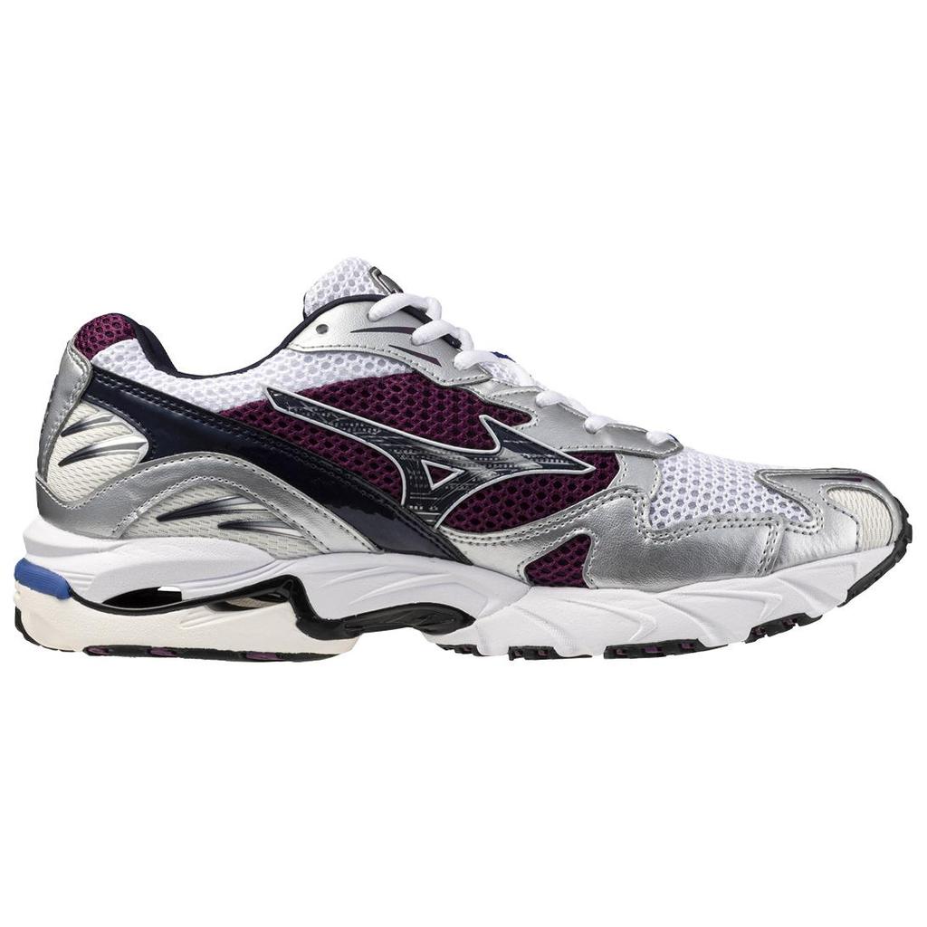 Mizuno Кроссовки Wave Rider 10 Бело-фиолетовые Унисекс D1GA210414