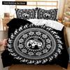 Mandala Duvet Cover Set Elephant Boho Chic Hippie Twin Bedding Mandala Polyester Comforter Cover Adults Double Queen King Size