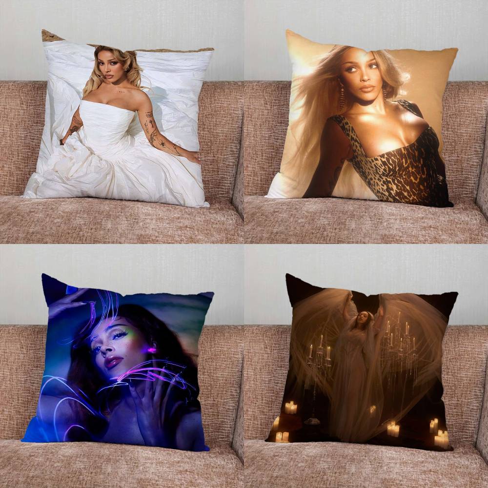 DDoja Singer CCat Print Pattern Sofa Cushion Cover Pillowcase Home Party Car Bedding