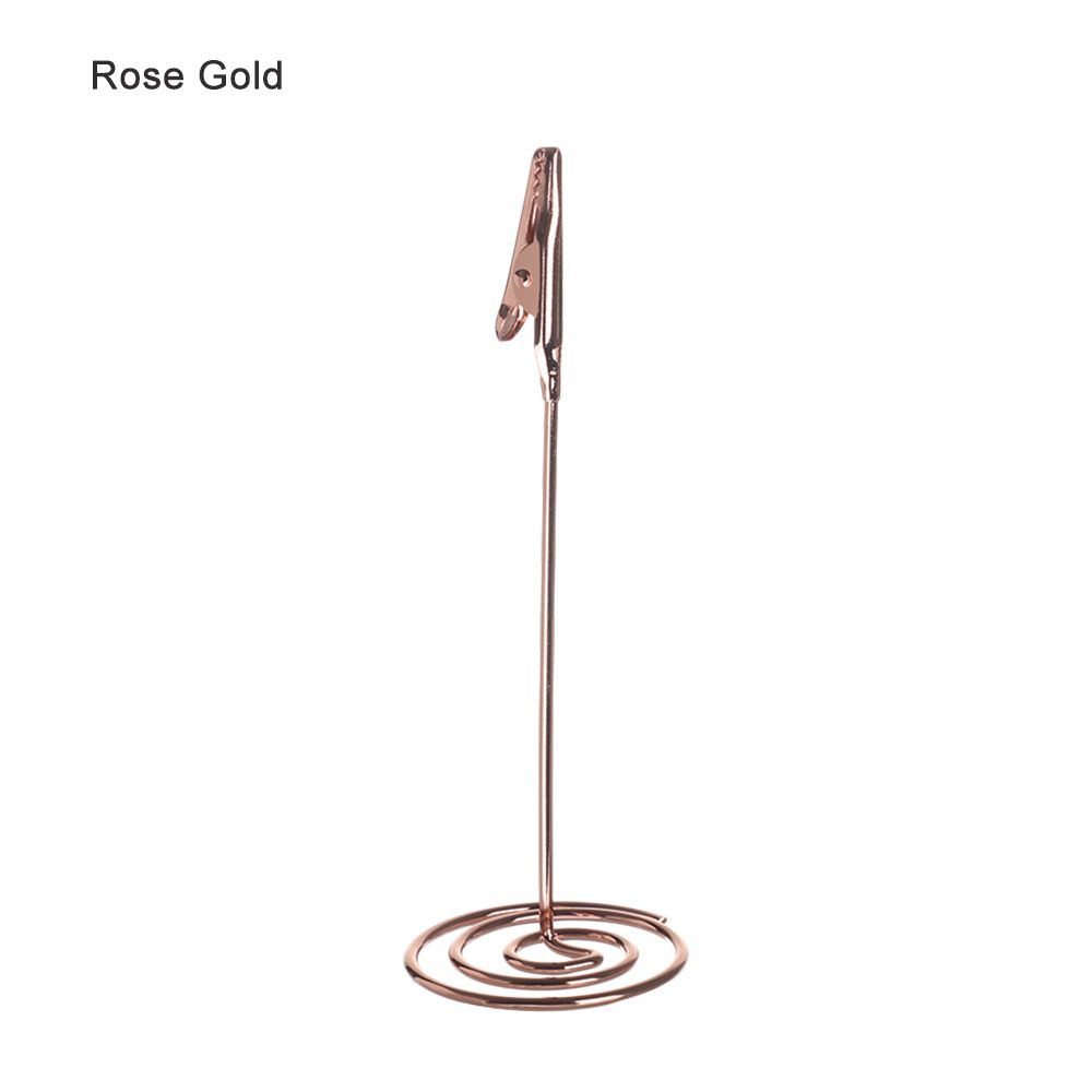 Supplies Rose Gold Desktop Decoration Photos Clips Clamps Stand Table Numbers Holder Place Card