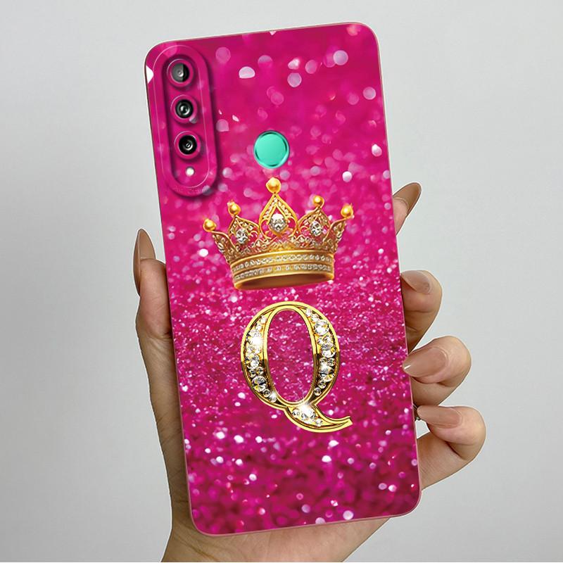 Для Huawei Y7p P40 Lite E ART-L28 ART-L29 Модный Чехол для Телефона с Инициалами для Пары Y7P 2020 Мягкий Силиконовый TPU Защитный Чехол