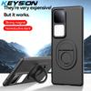 KEYSION Противоударный чехол для VIVO V30 Pro 5G V30 5G, матовый жесткий пластиковый чехол-подставка для телефона с кольцом, задняя крышка для VIVO V30 5G V30 Pro 5G