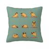Pug Yoga Square Pillowcase Pillow Cover Polyester Cushion Decor Comfort Throw Pillow for Home Bedroom