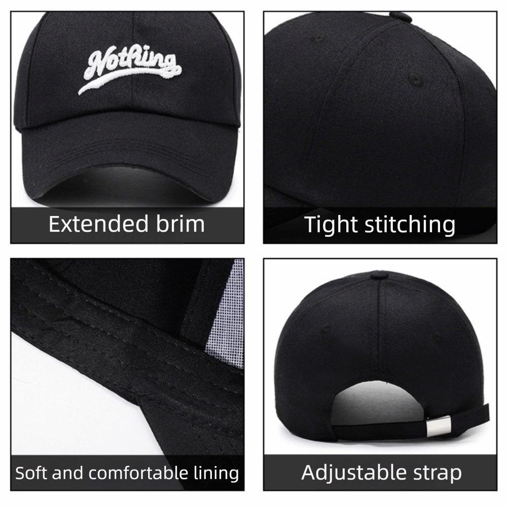 Breathable Baseball Hat Letter Embroidery Duck Tongue Cap Fashion Duckbill Cap Women Men