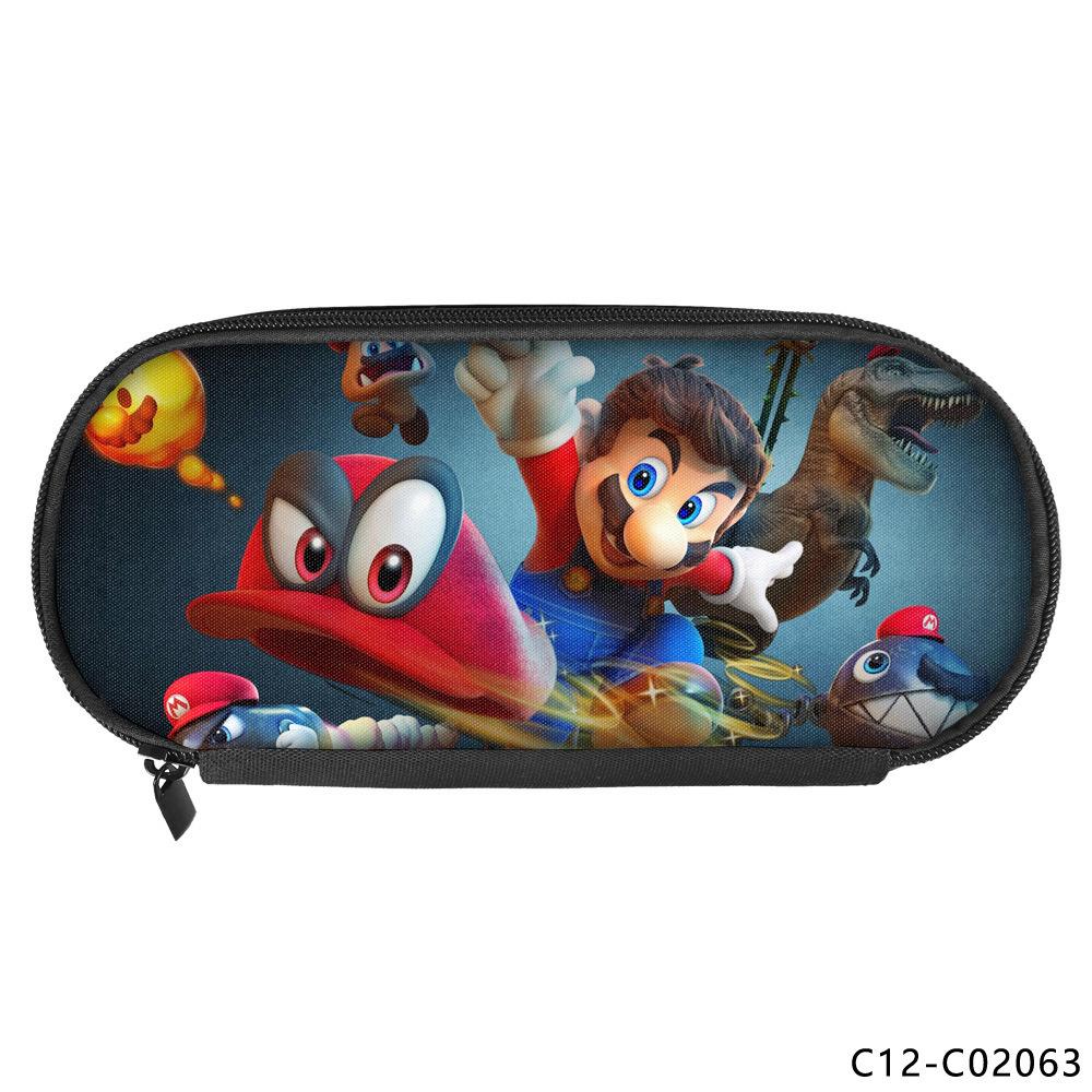 Animation Peripheral Single-layer Children's Pencil Bag Vertical Square Polyester Student Stationery Pencil Bag