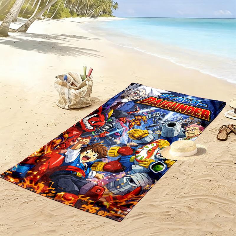 Daigunder Gambar Robot Print Beach Towel, Large Soft Quick Dry Towel for Beach Camping Swimming