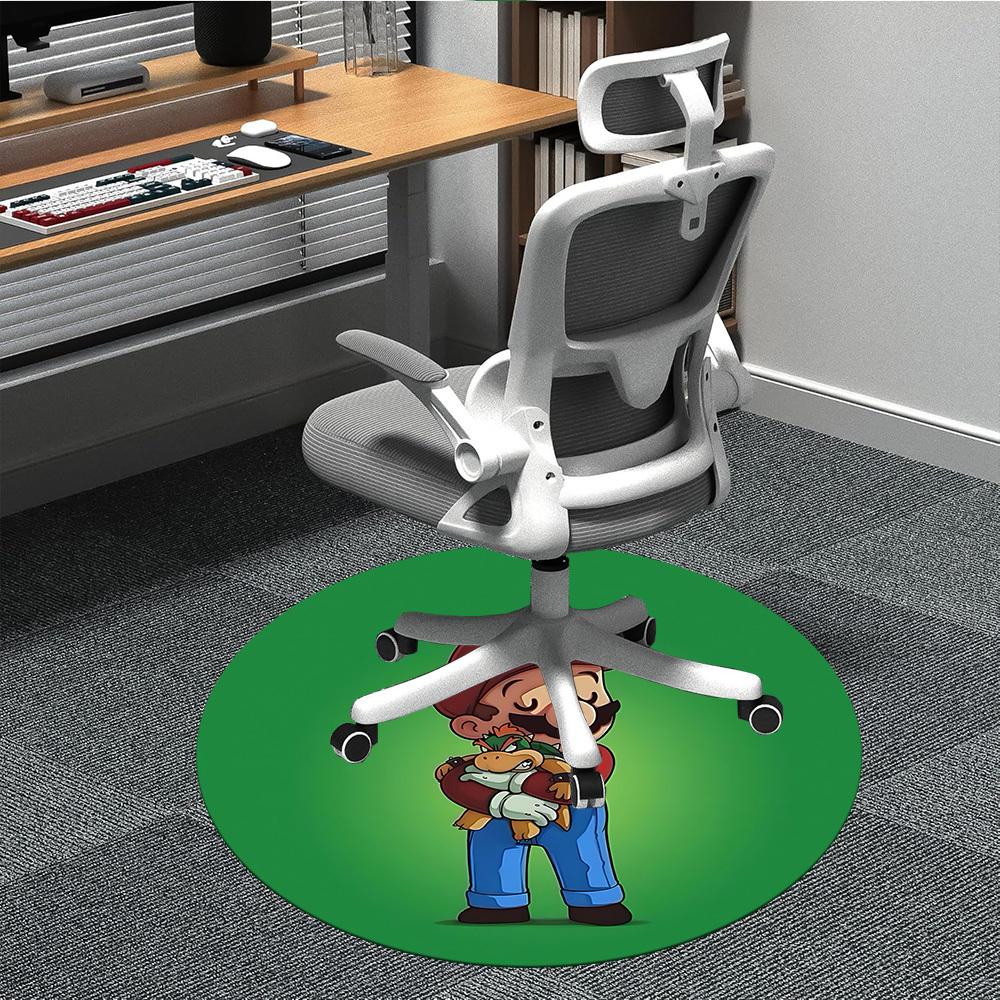 M-Mario Office Round Area Rug, Under Office Chairs Bedroom Living Room Home Decor a1022302
