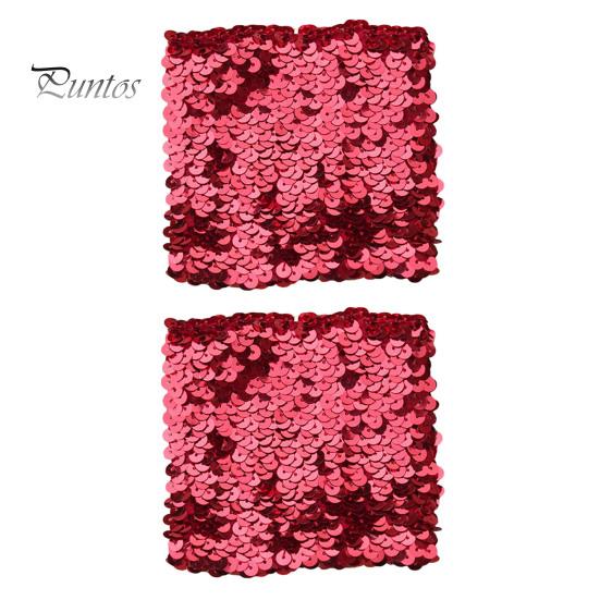 1 Pair Women Girls Shiny Sequins Bracelets Stretchy Sparkling Bracelet Cuffs Cosplay Dance Party Props