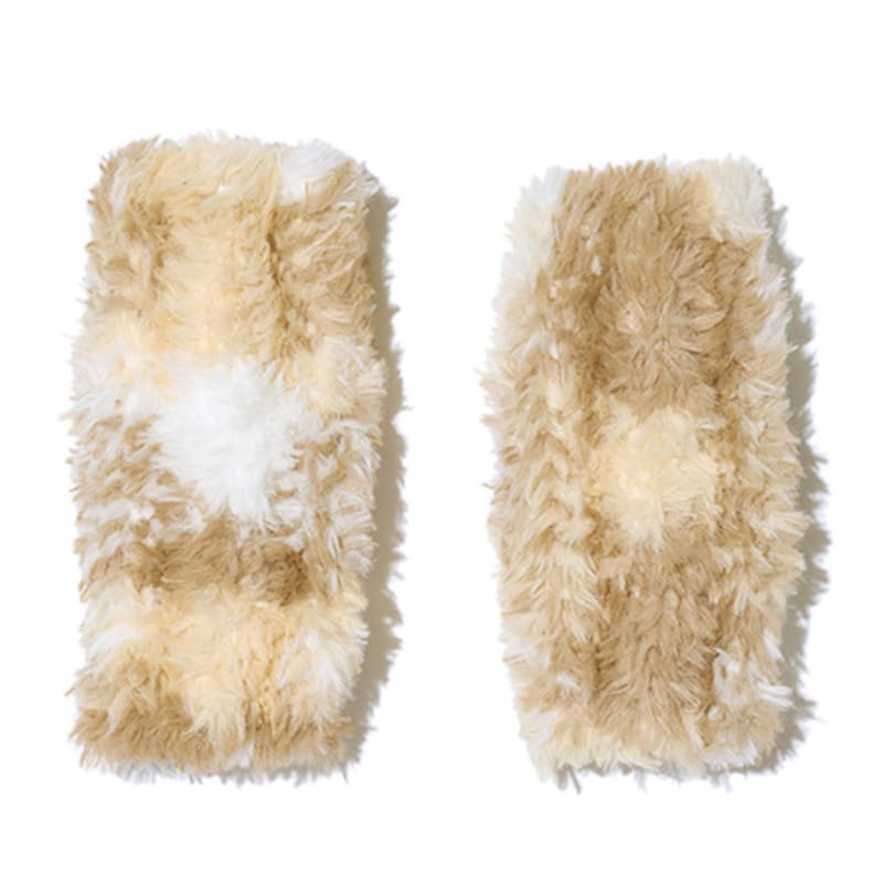 QUAFE MIXED FUR HANDWARMER_Beige