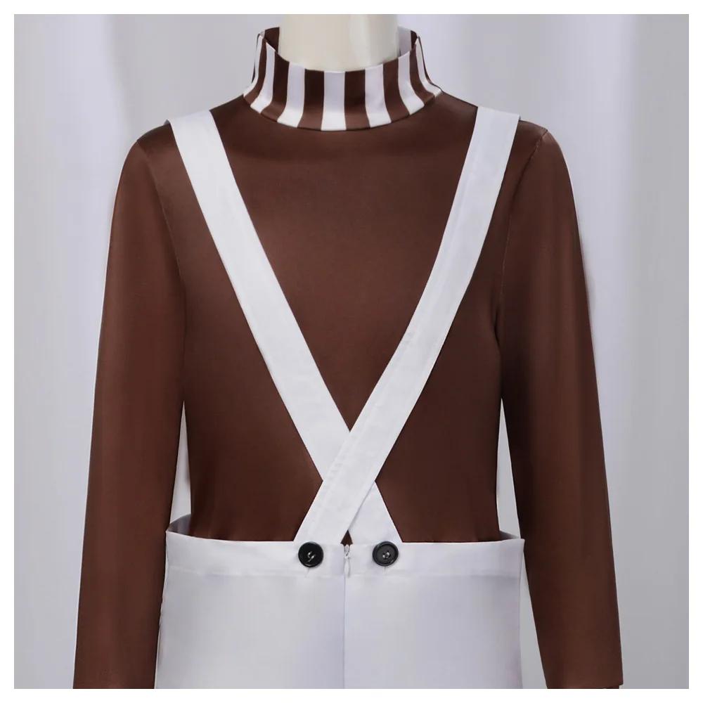 Детский костюм Умпы-Лумпы для косплея, одежда Умпы-Лумпы для косплея, рубашка, брюки, детский парик, комплект, наряды, Хэллоуин, карнавальная вечеринка, костюм для мальчиков и девочек