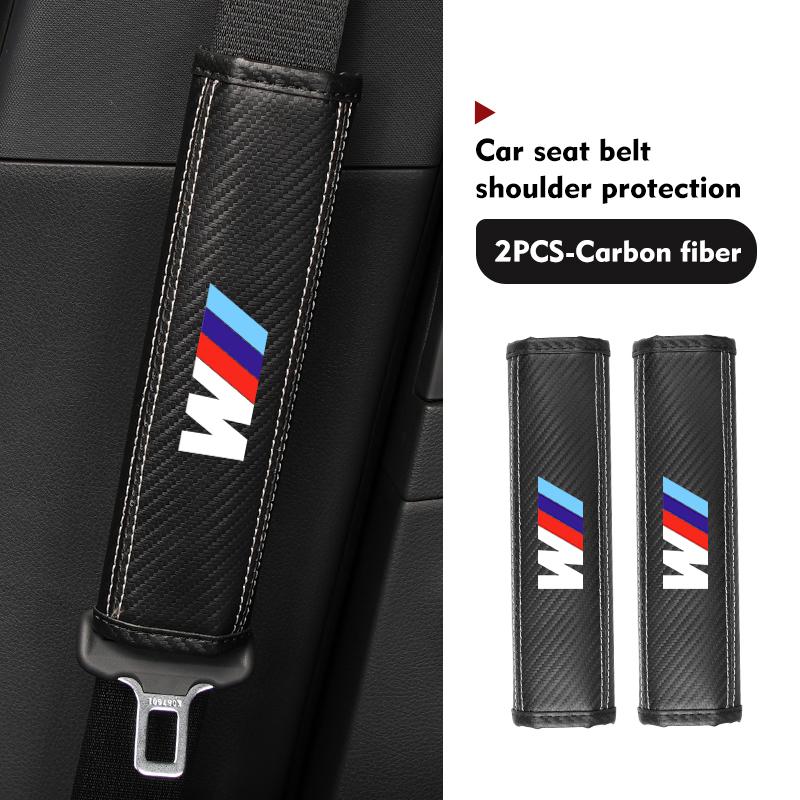 MLKH2 For BMW Leather Car Seat Belt Shoulder Cover Protection Accessories E30 E34 E36 E39 E46 E52 E53 E60 E61 E62 E70 E71 E83
