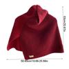 Contrast Color High Collar Shawl Warm Neck Wraps Retro Shawl Wraps  Girl