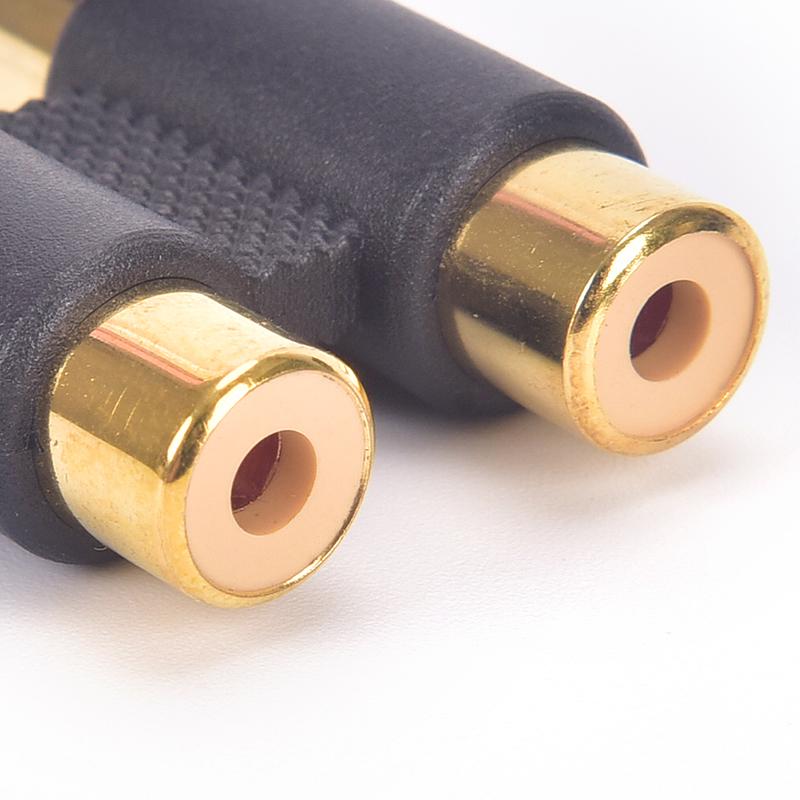 Двойной 2 X Rca Phono Coupler Female To Female Audio Video Connector Adapter Gold