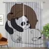 Curtains for Living Room Curtain for Room 2 Panel We Bare Bears Halloween Decoration Shades Partition Home Interior Curtains
