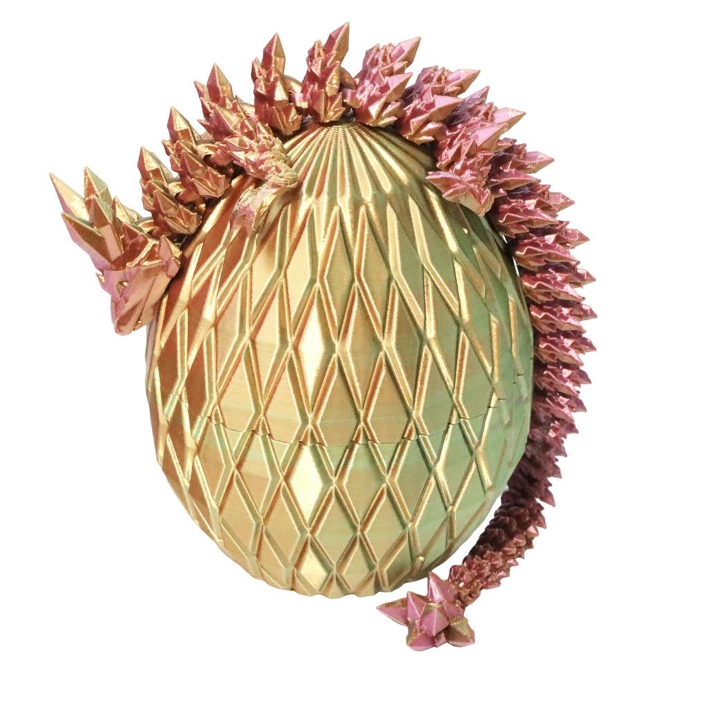 Таинственный дракон в костюме-яйце, 3D-печатный дракон с яйцом, Полностью шарнирно-сочлененный гибкий дракон с яйцами, 3D-печатная подарочная игрушка