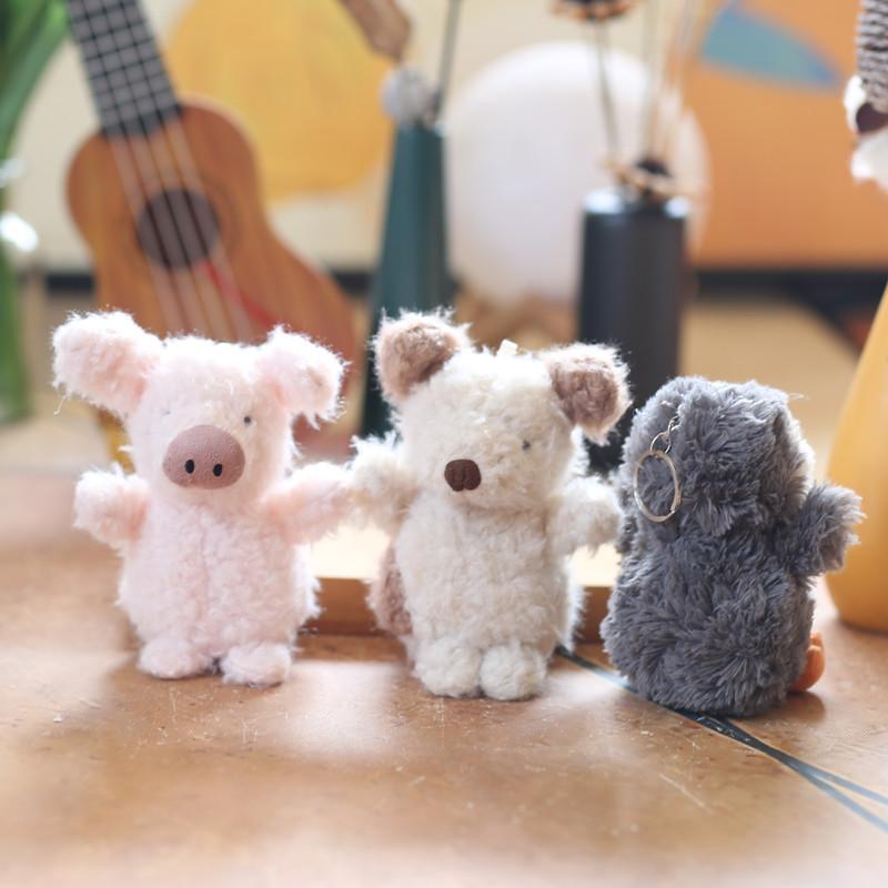 Милый маленький пингвин кулон плюшевая игрушка кукла щенок свинья школьный портфель подвесной орнамент брелок кукла