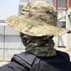 1Pcs Sun Cap Fishing Hat Outdoor Full Face Cover Summer Anti UV Hiking Hat With Mask Mountaineering Fisherman's Hat Women Men