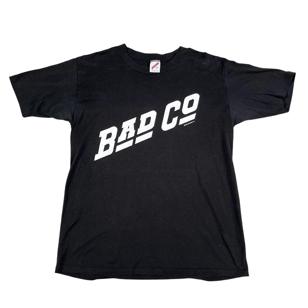 Винтажная черная футболка с принтом группы Bad Company 1988 года, мужская, с одинарной строчкой, размер L