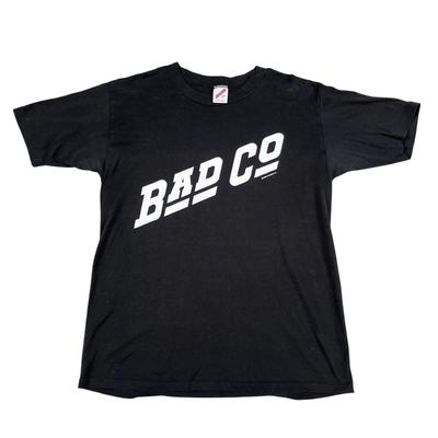 Винтажная черная футболка с принтом группы Bad Company 1988 года, мужская, с одинарной строчкой, размер L
