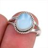 Natural Republic Larimar Gemstone 925 Solid Sterling Silver Gift Ring S.7 P0I49
