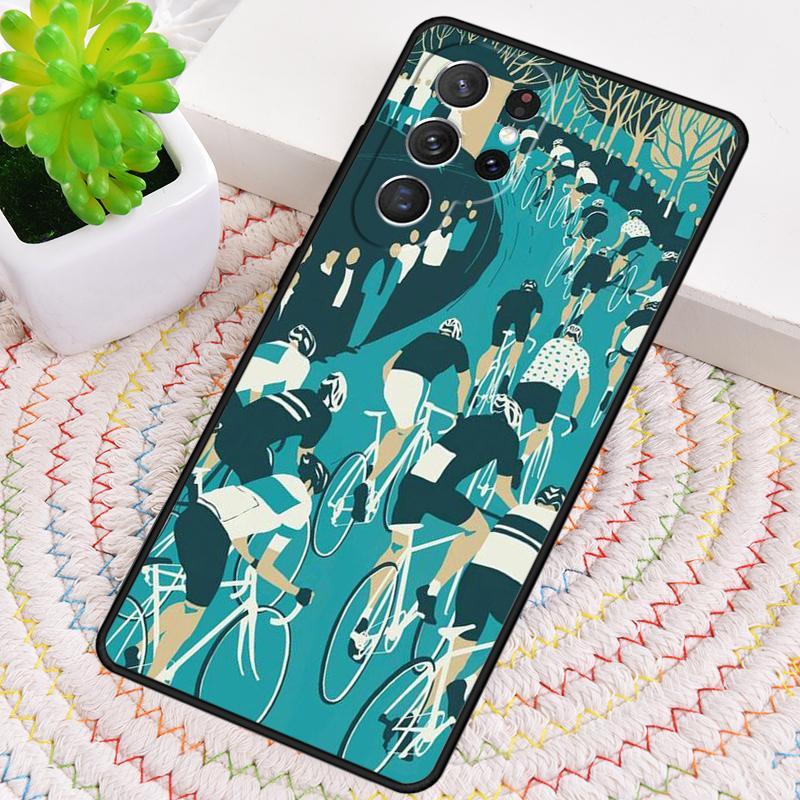 Cycling Heartbeat Bike Phone Case for Samsung Galaxy note 10 pro S26 Ultra S23 S24 FE S25 S21 S22 PLUS shockproof Cove