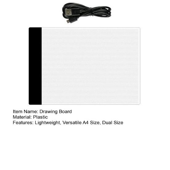 Светодиодная копировальная доска А4 Чертежная доска Трафареты для рисования Анимация Ультратонкий дизайн Копировальные инструменты с регулируемой яркостью