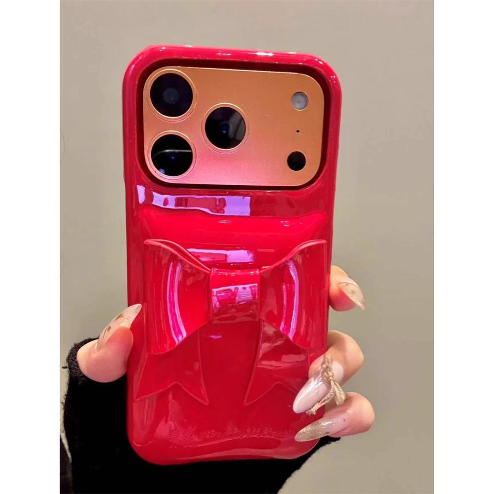 Для iPhone 17 Pro Max INS Креативный Глянцевый Мыльный Бант Чехол для Телефона Для iPhone 16 15 13 14 12 Pro Max Конфетный Цвет Ударопрочный Чехол
