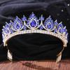 Bridal Crown Baroque Crown Accessories Red Crystal Rhinestone Wedding Hair Comb