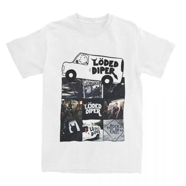Футболка с принтом Loded Diper Tour Van Rock Band Аксессуары Мужская Женская Хлопок Забавная Мерч Дневник Слабака Футболки Смешная С коротким рукавом