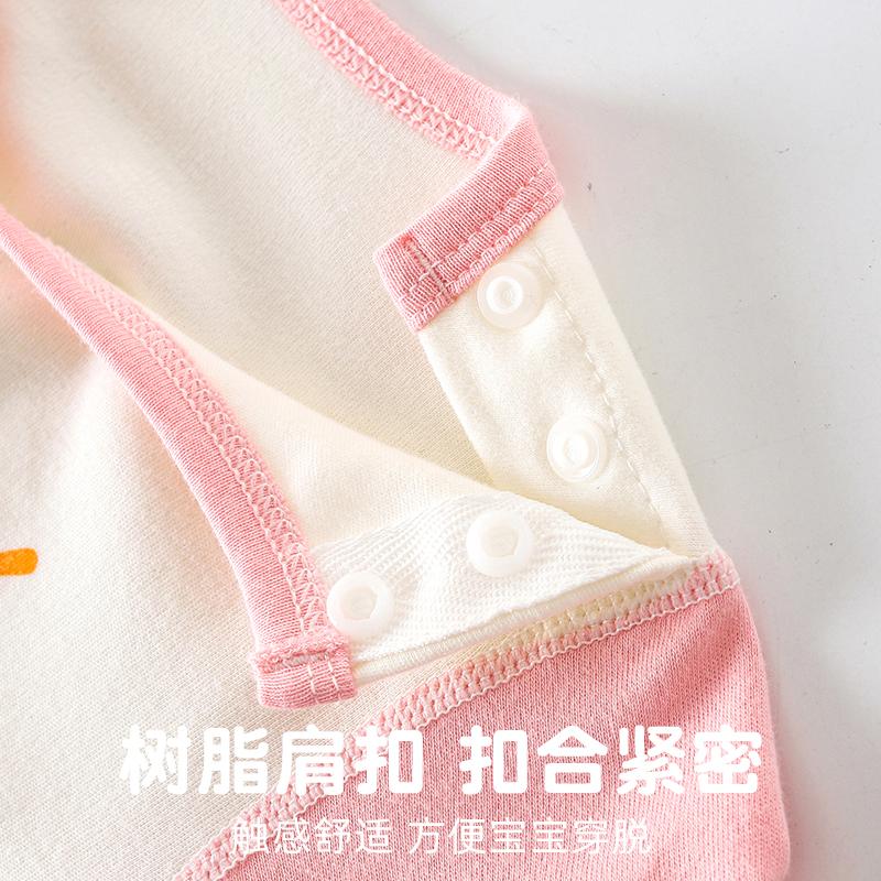 Baby jumpsuit made of pure cotton for spring and autumn newborns, long sleeved pajamas for newborns, men's and women's hoodies, crawling clothes