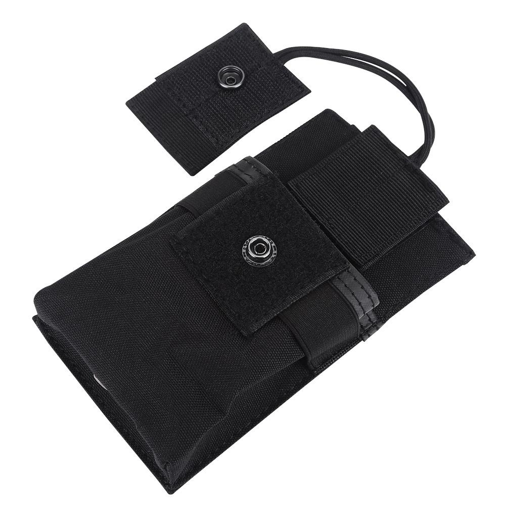 Портативная нейлоновая сумка-мешок для рации, держатель для радио для занятий спортом на открытом воздухе, черный цвет