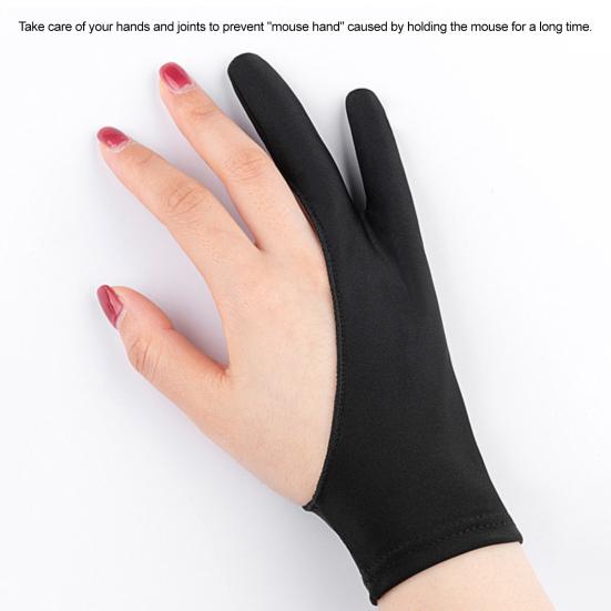 1 шт. Перчатка для графического планшета для рисования для художника, двухслойная, на два пальца