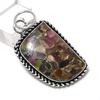 Natural Watermelon Tourmaline Gemstone 925 Sterling Silver Pendant 1.97" h2S69