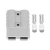 Ahvqevn Anderson Style Plug Connector 50A 600V 6-12AWG Plated Solid Terminal Plug for Power Tool, 6AWG Gray