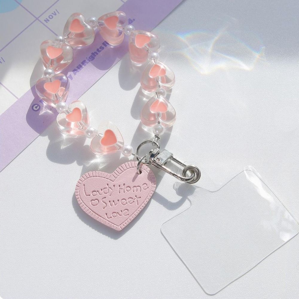 Брелок для мобильного телефона из бусин «Любовь», Защитный от падения браслет против потери телефона, Цепочка для телефона из бусин, Подвеска для телефона