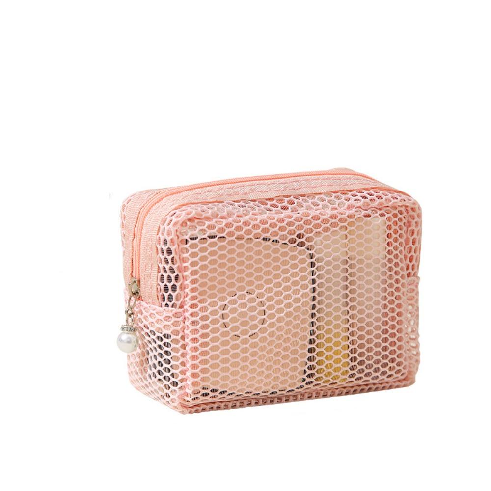 Portable Mesh Makeup Bag Gauze Toiletry Bag Portable Travel Storage Bag  Business