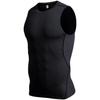 HedingRed Sleeveless Compression Tank Breathable and Sports Undershirt for Training and Men's Top, Quick-Drying Fitness, HR1981blk-M