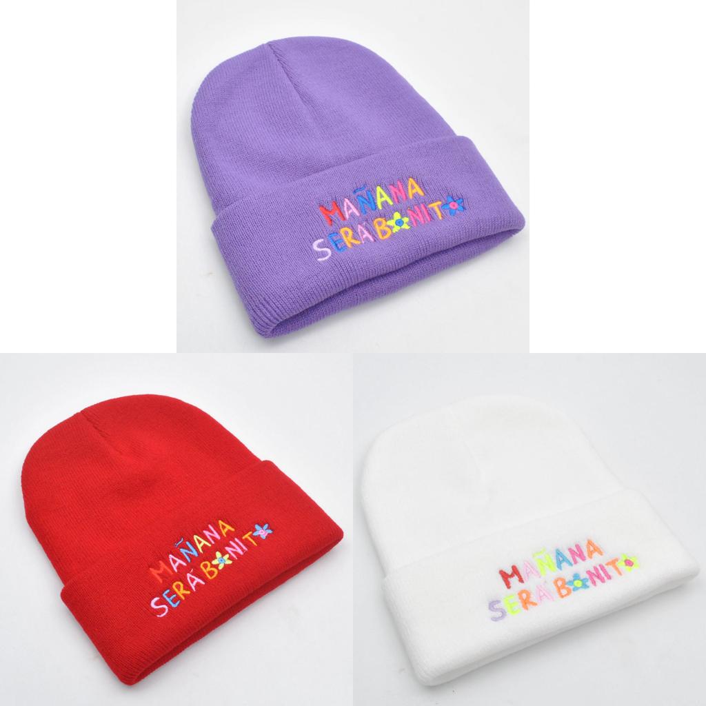 Letter Knit Cap For Adults Windproof Cold Weather Casual Accessory