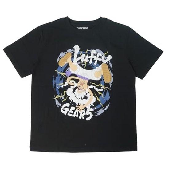 Fine Plus T-shirt Short Sleeve One Piece Luffy Gear 5 Fifth Dawn Goods Character