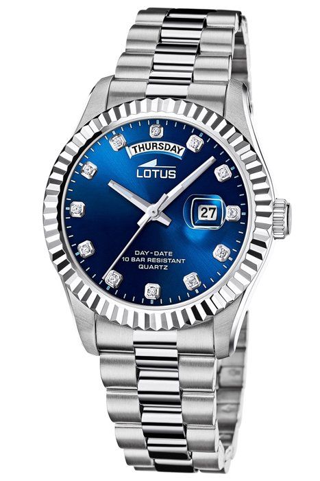 Montre - Lotus - 18854/5 - Acier Inoxydable - Étanchéité 10 ATM - Cadran Bleu
