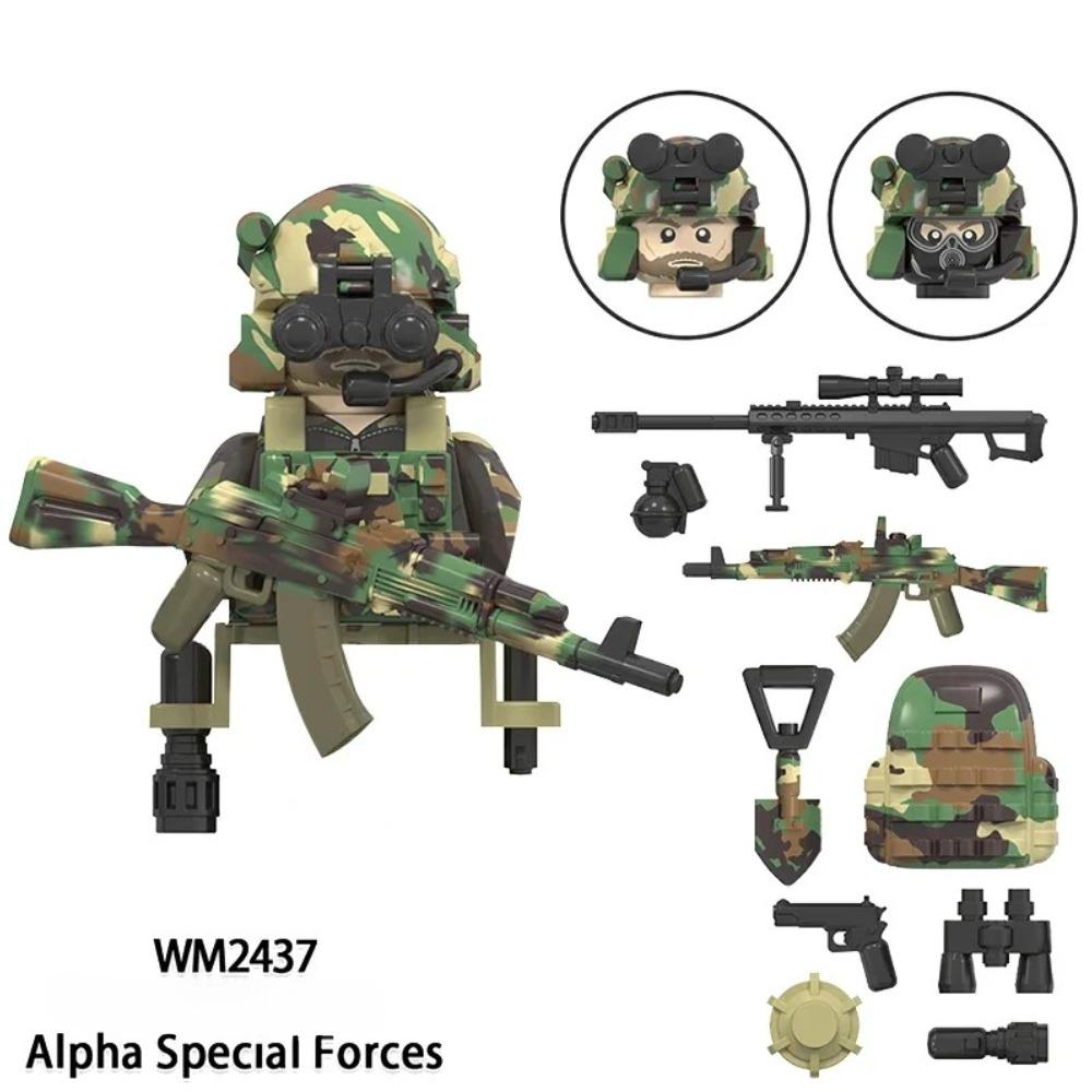 WM6147 WM6168 Military Series SWAT Special Forces Building Blocks Commando Soldier City Police Cap Mini Action Figure Toys