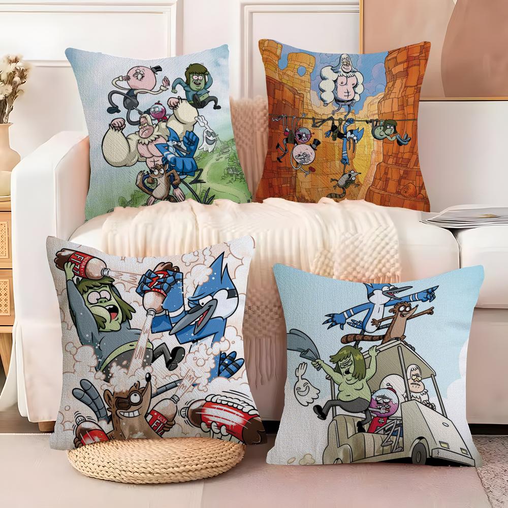 RRegular SShow Cushion Cover Soft Plush Fabric DoubleSided Printed Sofa Cushion Cover for All Seasons Home Decor Gift