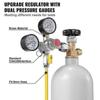 CO2 Draft Beer Homebrew Regulator Gauge with 0-60PSI Featuring Double Gauge and CGA320 Compatibility SZRH A-M