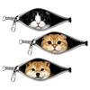 Waterproof Cat Car Sticker Zipper Design Car Window Glass Sticker  Pet Lover Decoration