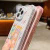Pink Bowknot Print Clear Soft Silicone Phone Case For iPhone 16 15 Pro Max 14 Pro 13 12 11 Card Slot Shockproof Slim Transparent Bumper Cover