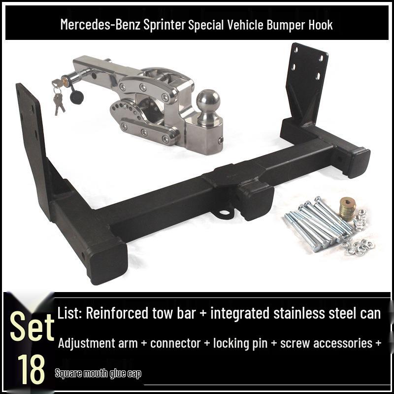Compatible Mercedes-Benz Sprinter, V-Class, B-Class RV Tow Hook and Rear Trailer Hitch Adapter