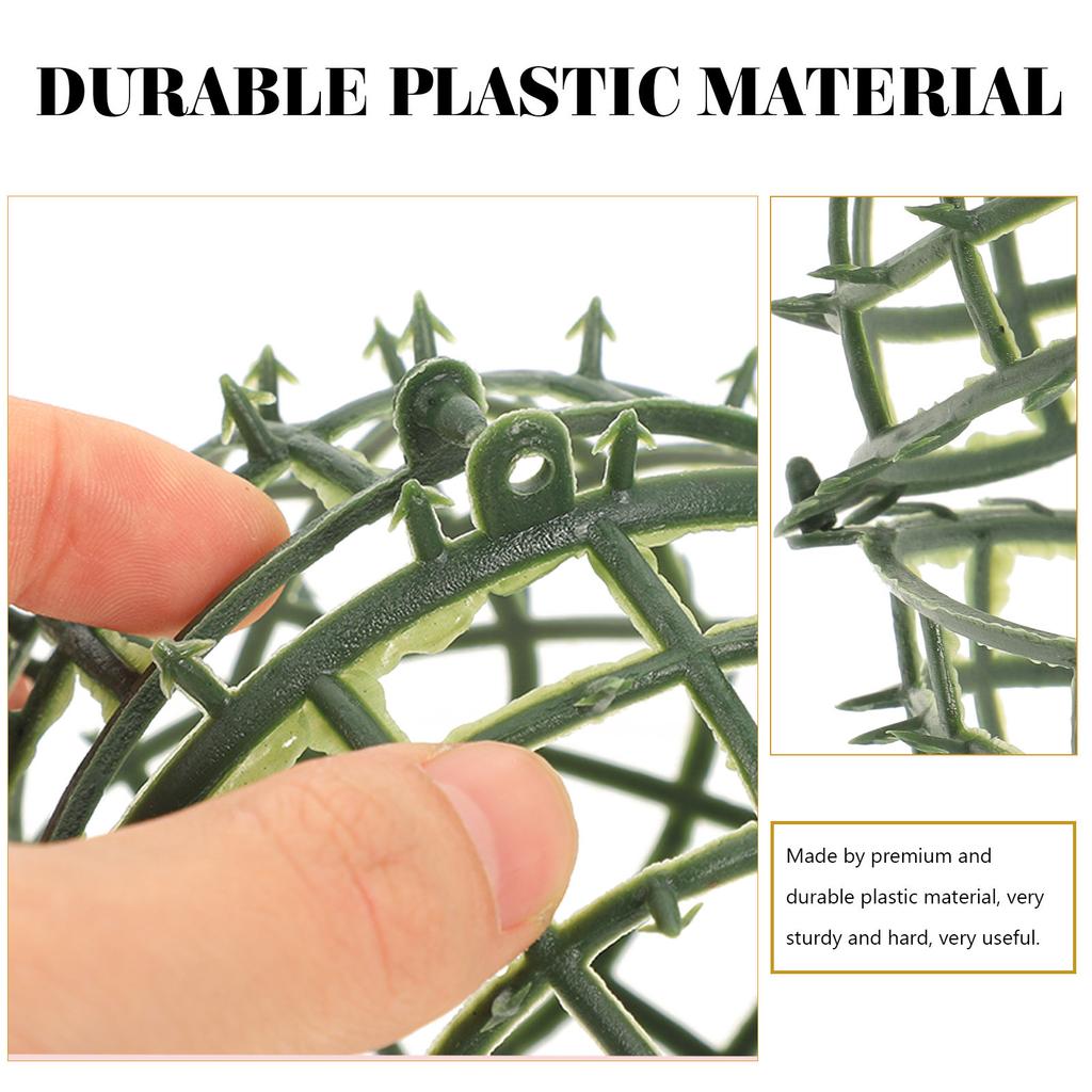 6Pcs Artificial Plant Topiary Ball Support Sturdy Plastic Flower Shelf Holder Faux Green Ball Frame Rack Decorative Flower