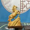 Резьба по дереву Зодиак Лошадь Фигурка животного Декорация Резьба из массива дерева Дом Гостиная Офис Богатство Удача Фэн-шуй Декор